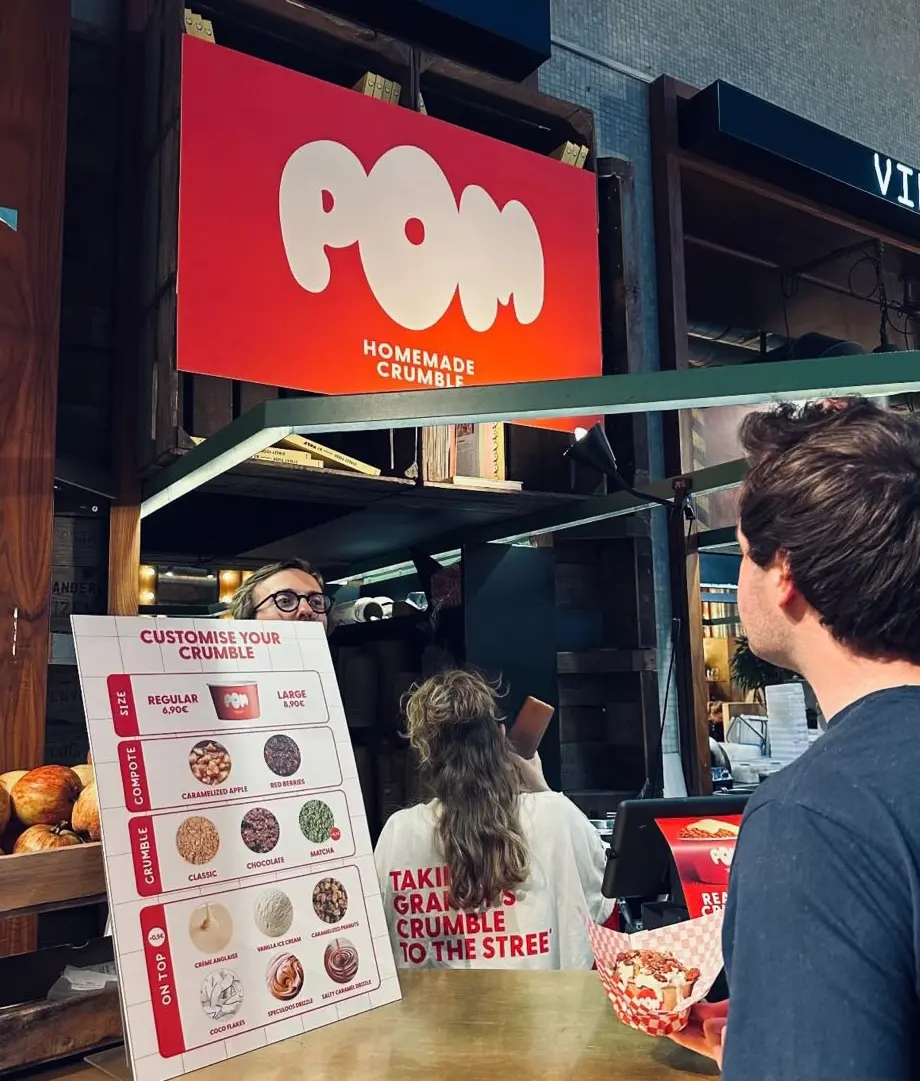 POM Crumble food stand at Wolf Food Market